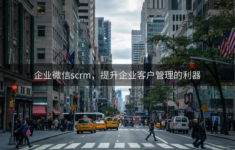 企业微信scrm，提升企业客户管理的利器